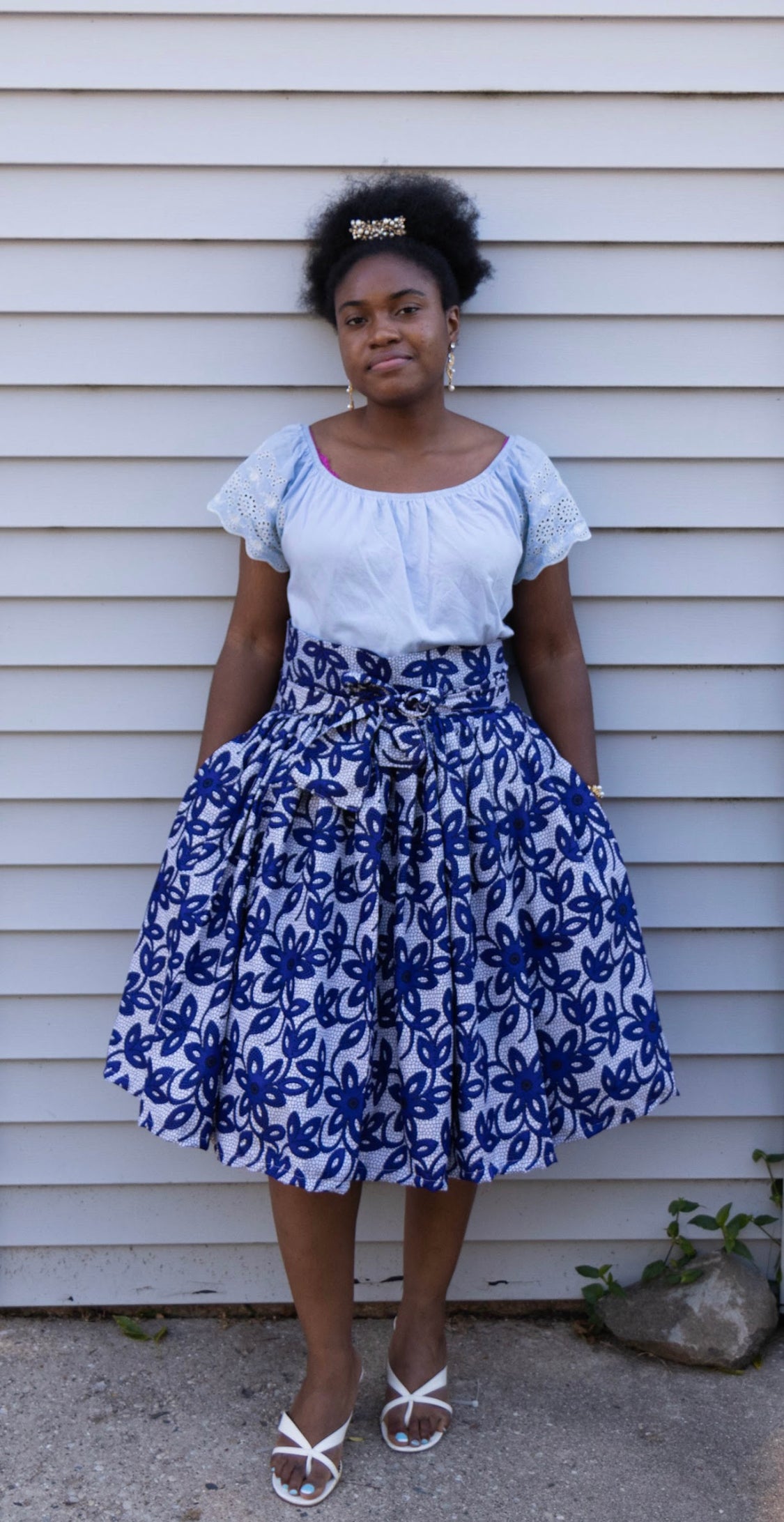 Ankara Pleated Skirt