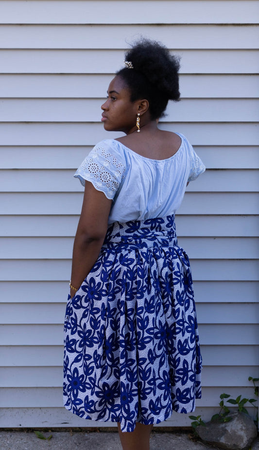 Ankara Pleated Skirt