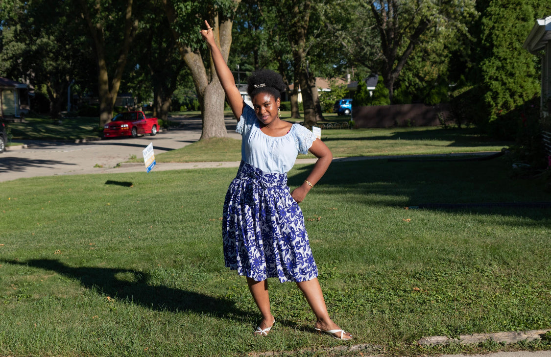 Ankara Pleated Skirt