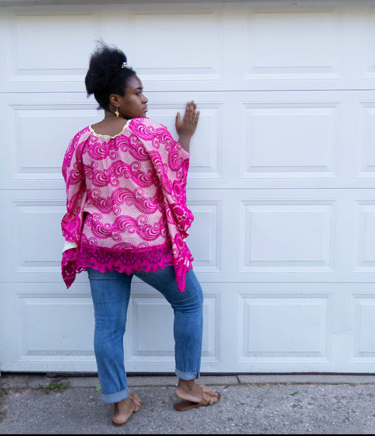 Pink Lace Signature Blouse